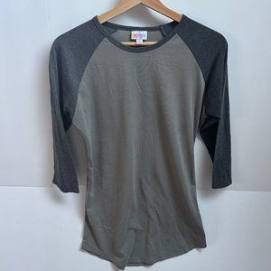 LuLaRoe Randy Light Dark Gray Baseball Size extra small
